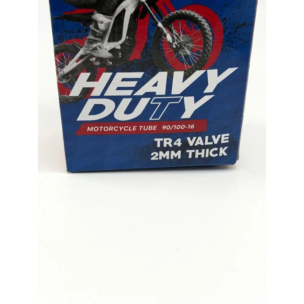 Pivotrax Heavy Duty Motorcycle Tube 90/100-16 TR4 Valve 2mm Thick Open Box
